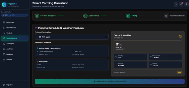 AI-Driven Smart Hydroponics System–IOTModern Farming  – screenshot 3