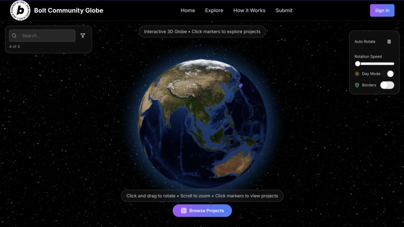 Bolt Community GLobe – screenshot 1