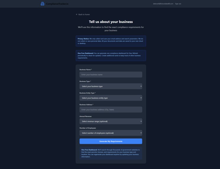 ComplianceTracker – screenshot 3