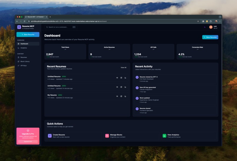 Lucid: Resume MCP – screenshot 4