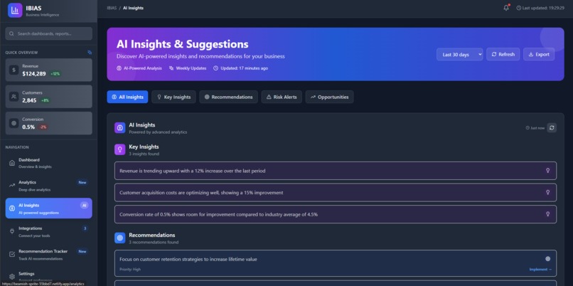IBIAS - Integrated Business Intelligence Analytics System – screenshot 5