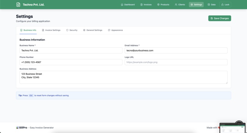 BillPro - Easy Invoice Generation – screenshot 1