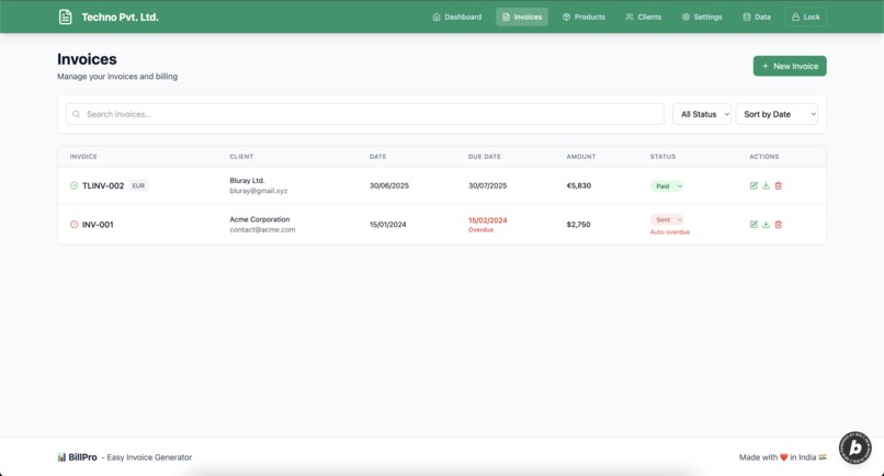 BillPro - Easy Invoice Generation – screenshot 2