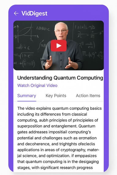 AetherBrief: Youtube Summary Platform – screenshot 5