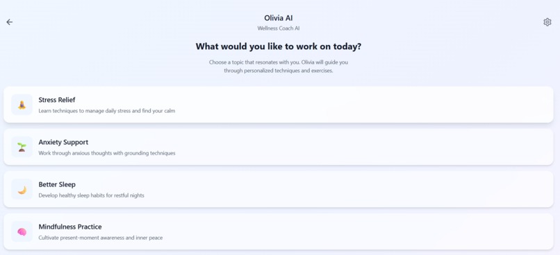 Olivia - your personal mental wellness companion – screenshot 2
