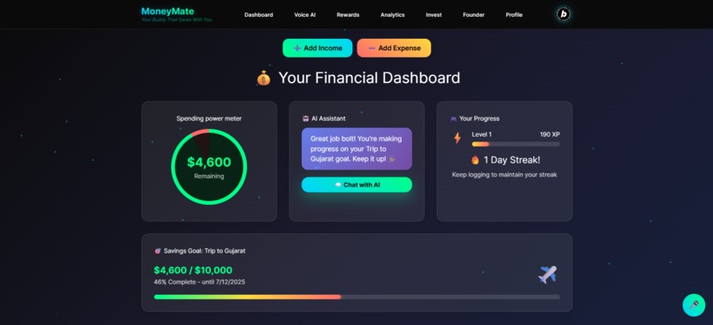 MoneyMate – Your Buddy That Saves With You – screenshot 1