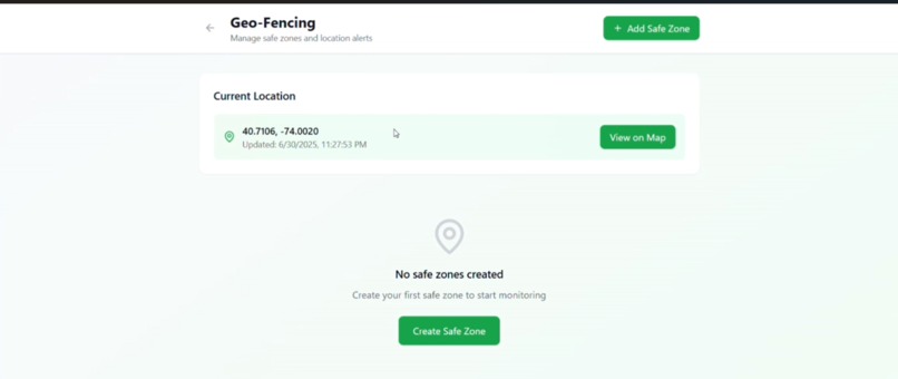 SafeSphere Project  – screenshot 2