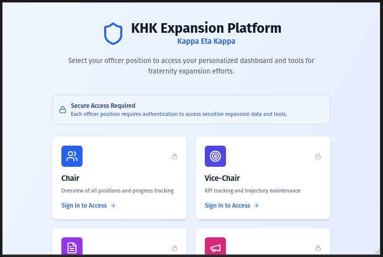 Fraternity Expansion Platform  – screenshot 1