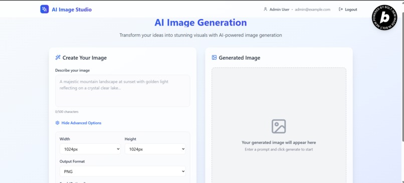Image generation using AI Image Studio – screenshot 2