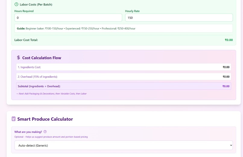 Professional Bakers' Price Calculator – screenshot 3