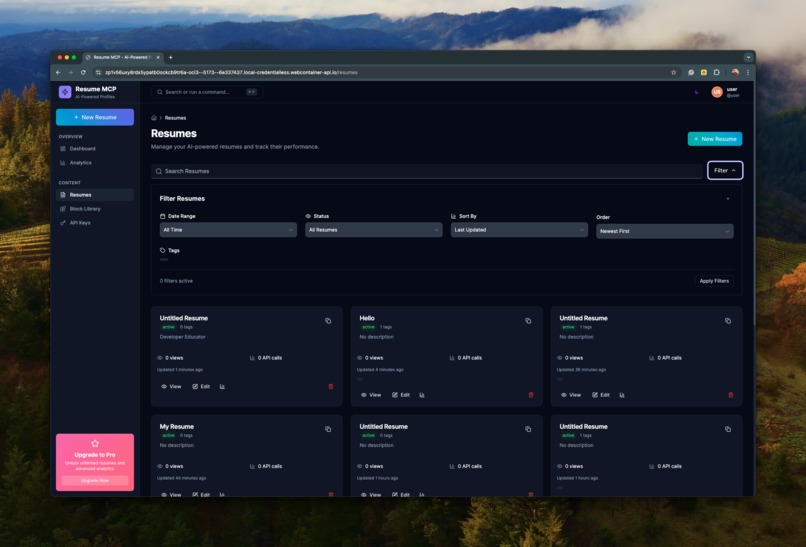 Lucid: Resume MCP – screenshot 5