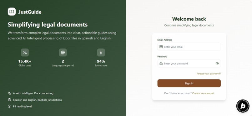 JustGuide – screenshot 1