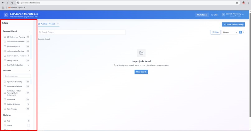 GeoConnet – screenshot 2