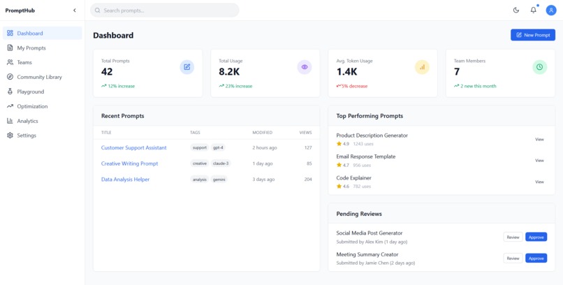 PromptHub – screenshot 1