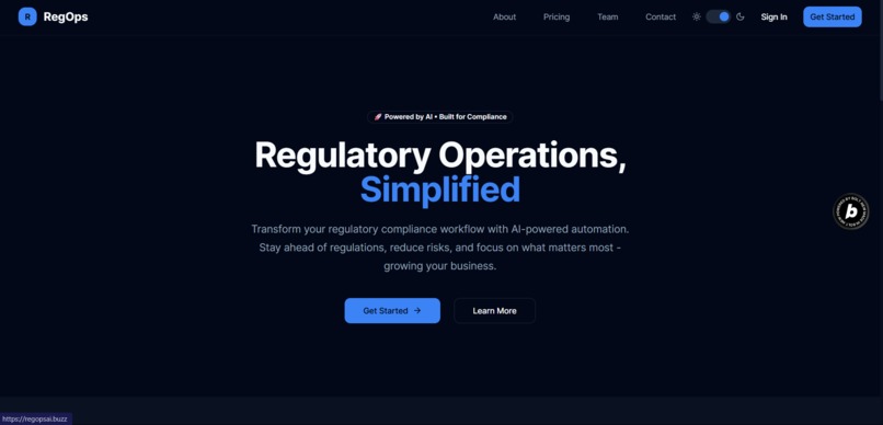 RegOps AI Suite – screenshot 1