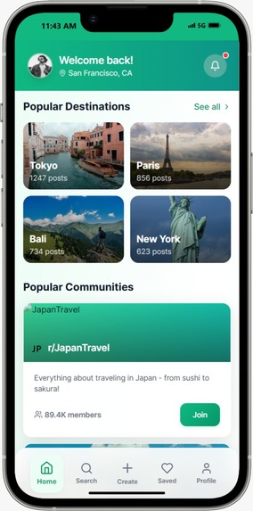 Peckers - A travel community app – screenshot 2