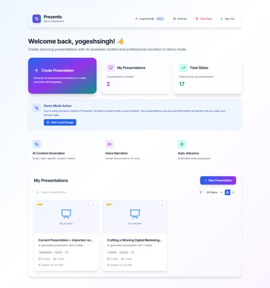 Prezentic – AI Presentation Builder with Realistic Narration – screenshot 3