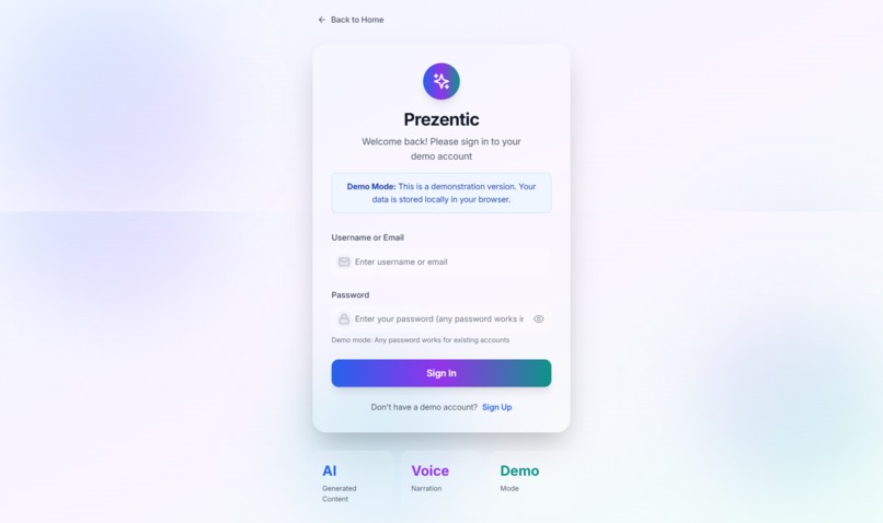 Prezentic – AI Presentation Builder with Realistic Narration – screenshot 2