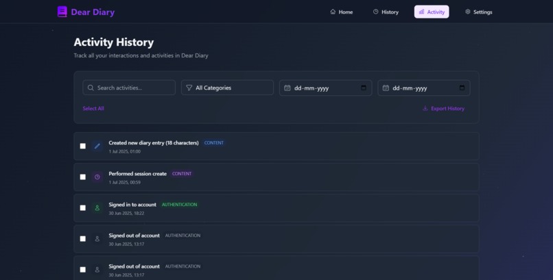 Dear Diary – screenshot 1
