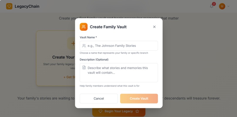 LegacyChain – screenshot 1