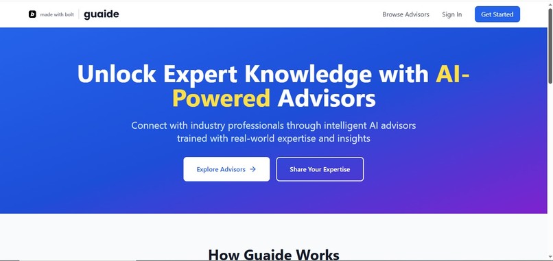 Guaide – Expert AI Consultancy, Available 24/7 – screenshot 1