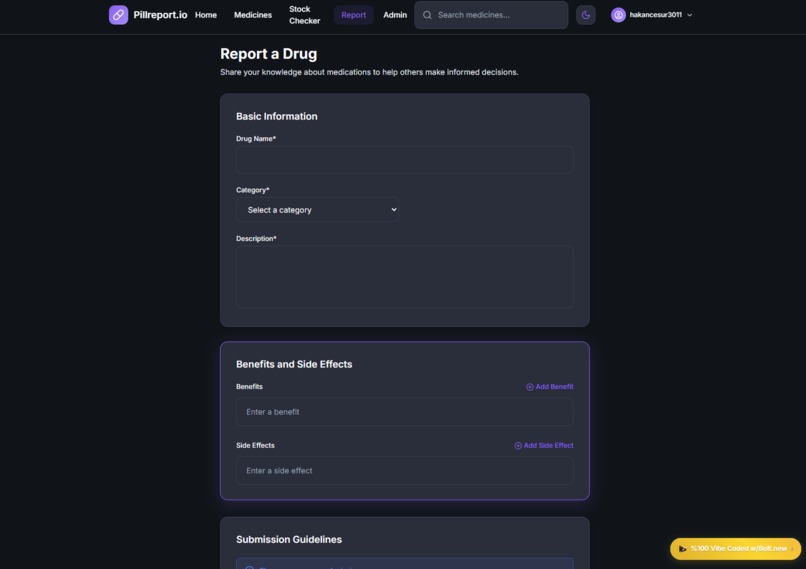 pillreport.io – Know Your Meds, Choose Better – screenshot 1