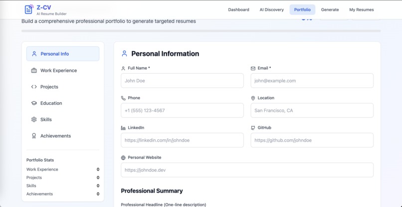 Z-CV – screenshot 3
