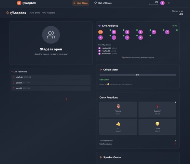  Soapbox Rumble — Real-Time Rant Arena  – screenshot 2