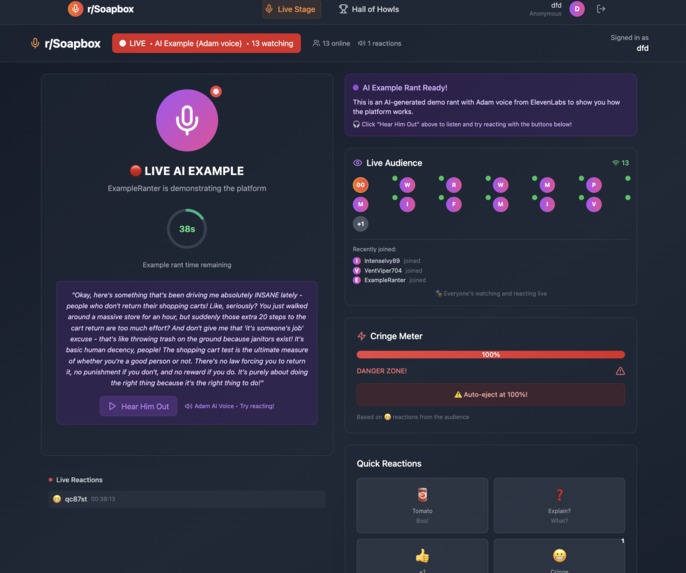  Soapbox Rumble — Real-Time Rant Arena  – screenshot 5