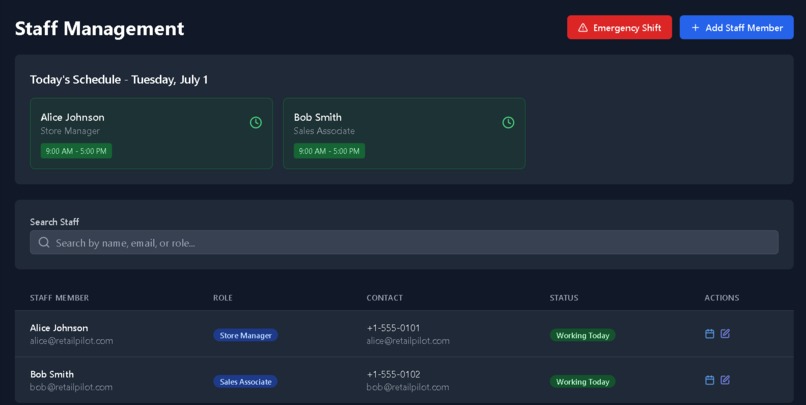 RetailPilot – screenshot 2
