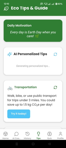 EcoTrack Carbon Footprint Calculator – screenshot 6