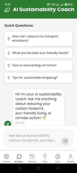 EcoTrack Carbon Footprint Calculator – screenshot 7