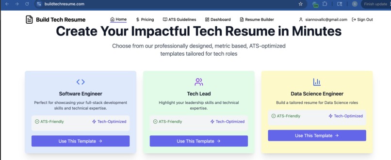 Build Tech Resume – screenshot 1