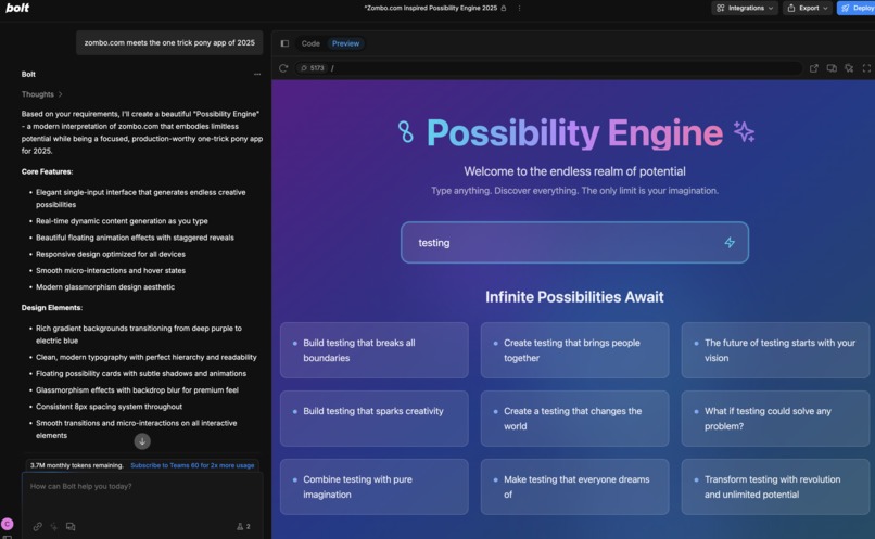 Possibility.website - The Possibility Engine – screenshot 1