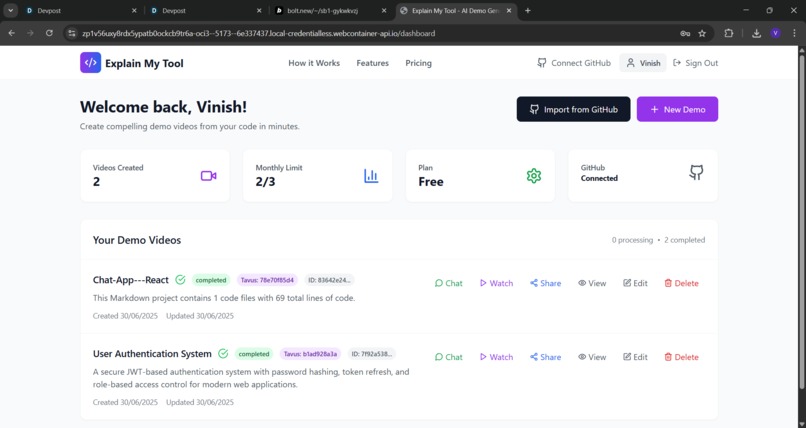 Explain My Tool – screenshot 2
