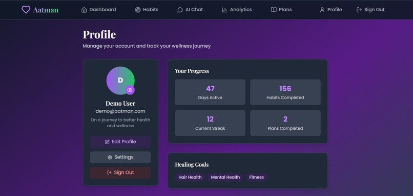 Aatman – Self-Healing & Habit Tracker App – screenshot 2