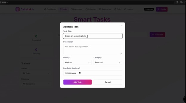 Calmind – screenshot 1
