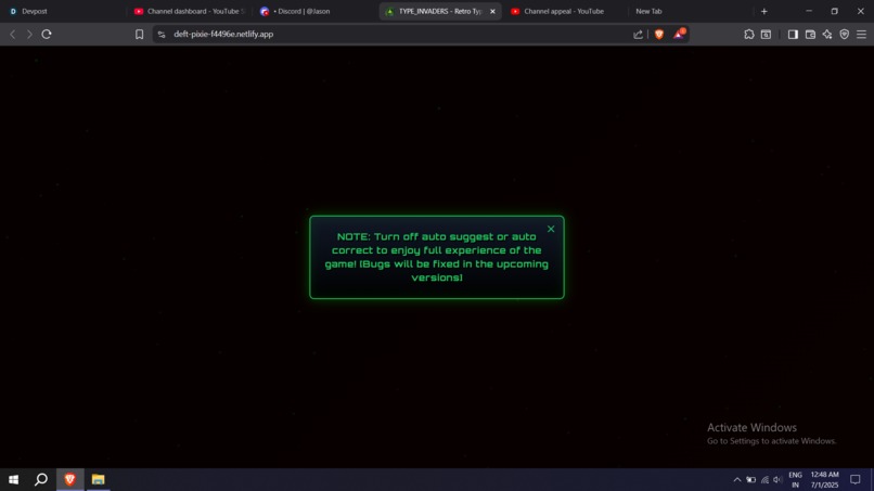 Type Invaders – screenshot 1