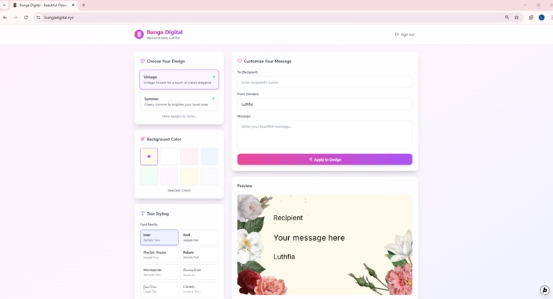 Bunga Digital – screenshot 2