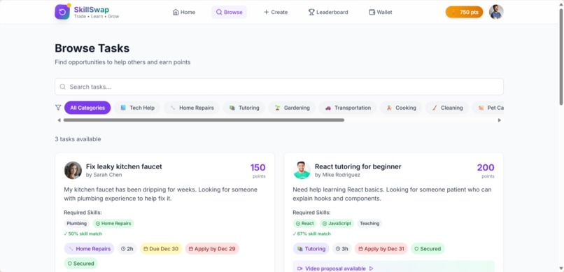 SkillSwap – screenshot 8