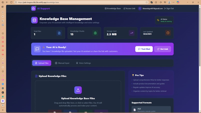 AI Customer Support – screenshot 2