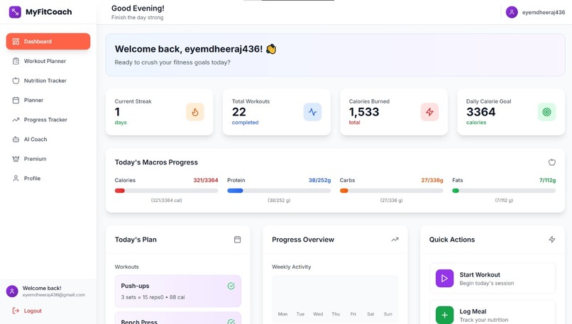MyFitCoach-AI powered fitness coaching app – screenshot 3