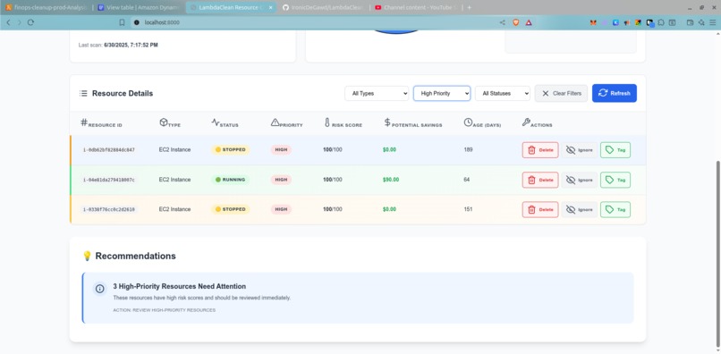 LambdaClean – screenshot 2