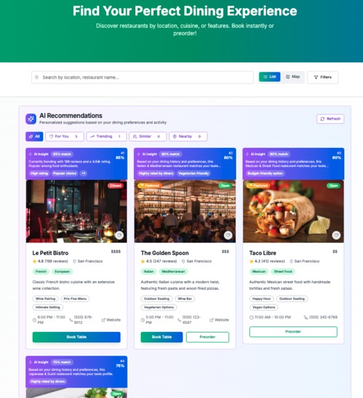 The Restaurant Finder – screenshot 1