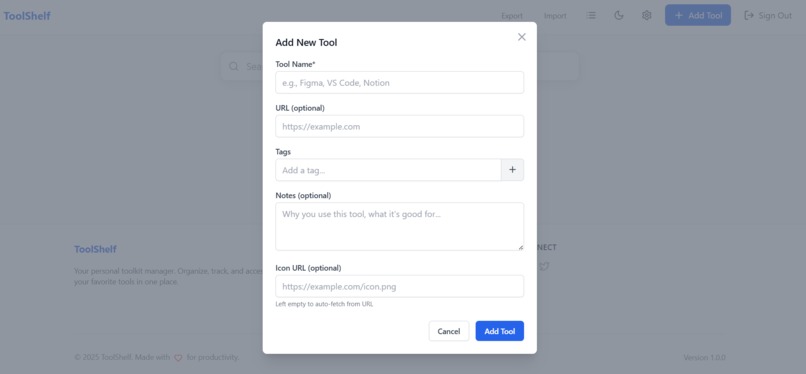 ToolShelf – screenshot 2