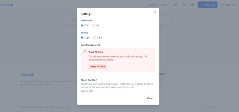 ToolShelf – screenshot 4