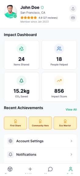 AI-Powered Local Community Exchange & Donation App – screenshot 8