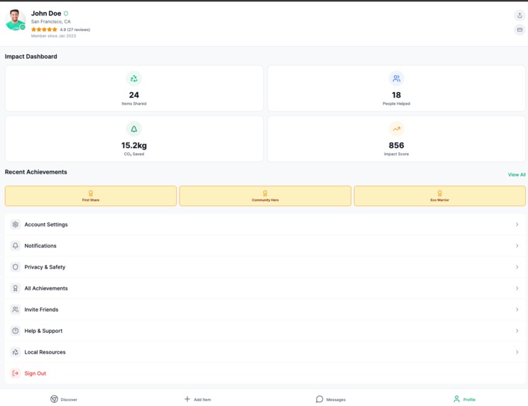 AI-Powered Local Community Exchange & Donation App – screenshot 10