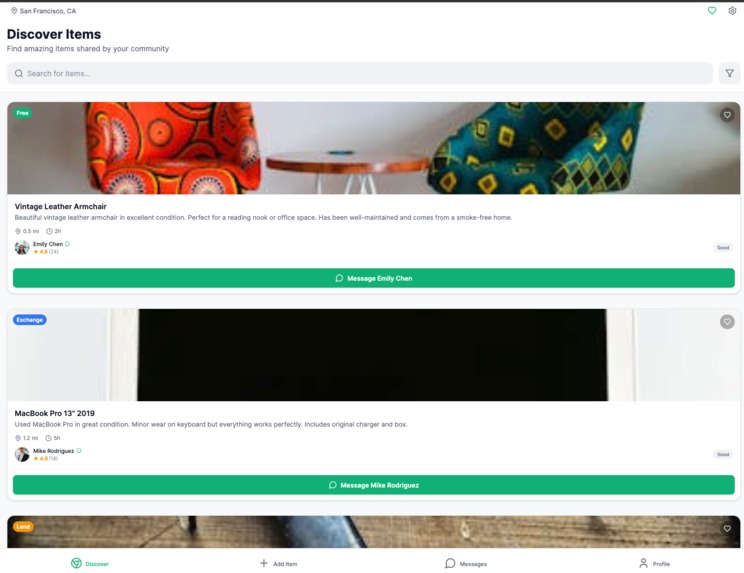 AI-Powered Local Community Exchange & Donation App – screenshot 13