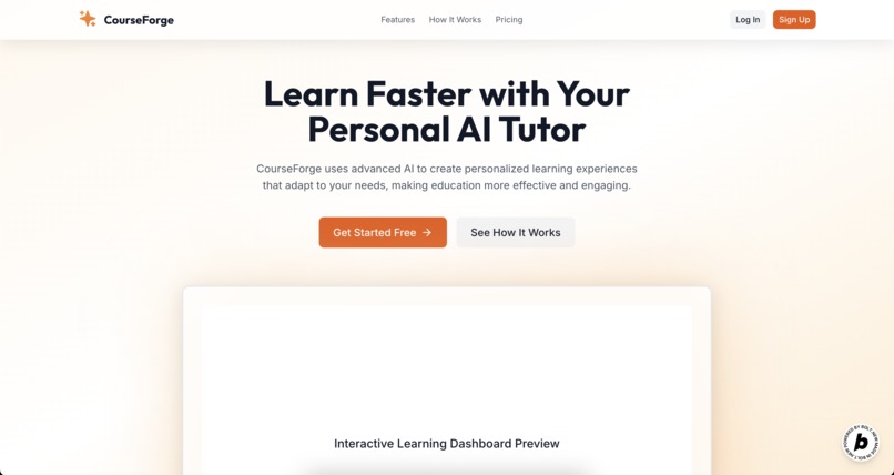CourseForge – screenshot 1